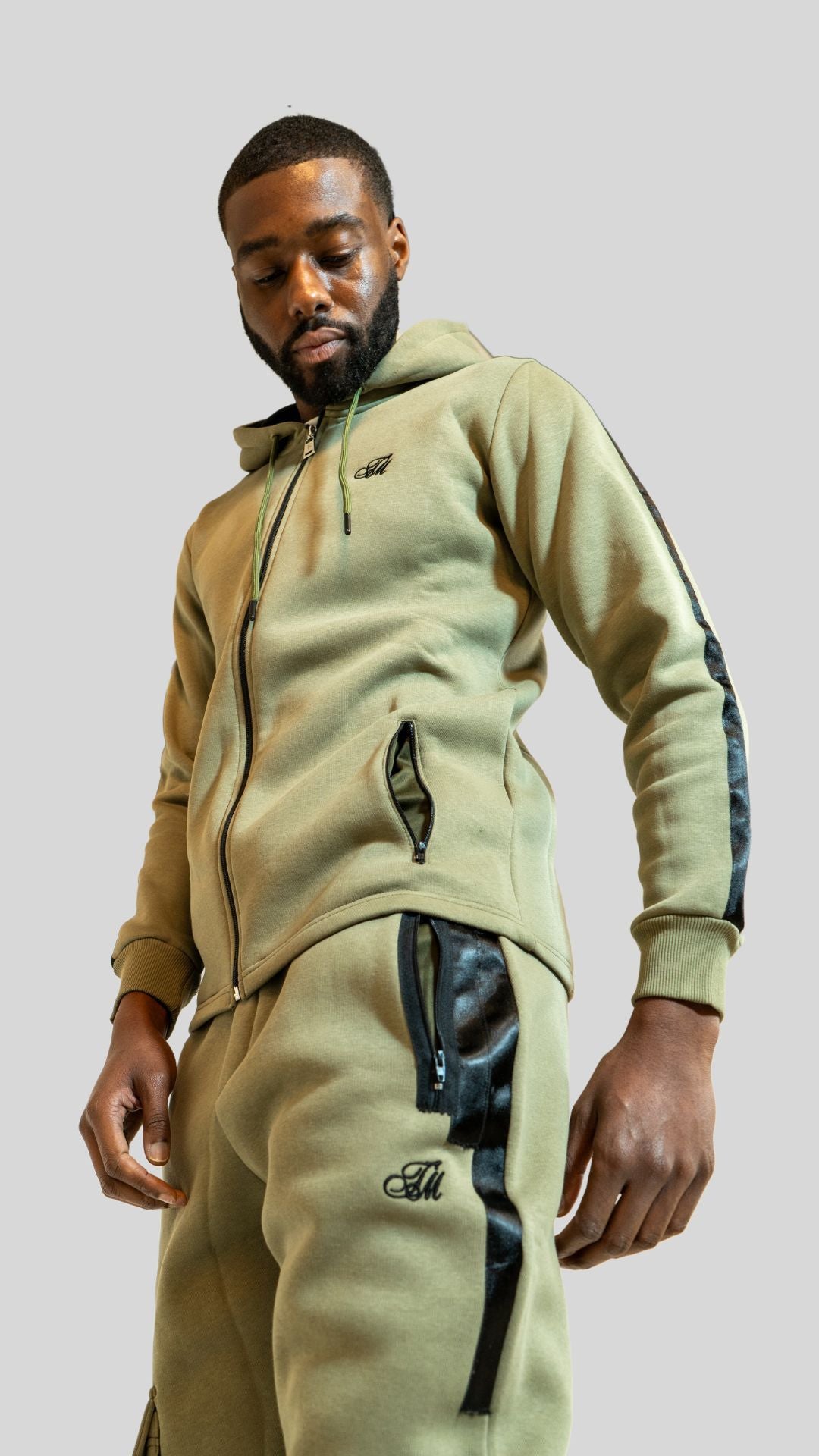Tuta Uomo Lusso Con Strass – Felpa Con Cappuccio E Pantaloni, Nero, Alta Qualità, Taglie S-2XL - Foto 5