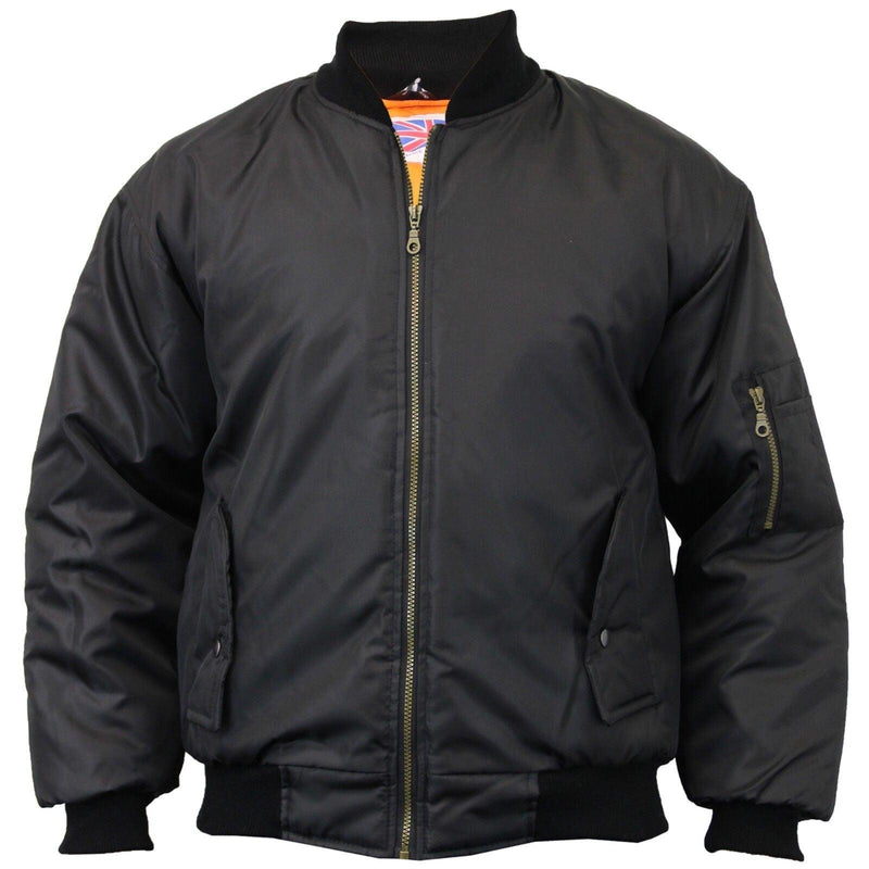 Mens Bomber Jacket Ma1 Army Pilot Biker Military Security Padded Harrington Coat Vintage Jackets Coats - Georgio Peviani