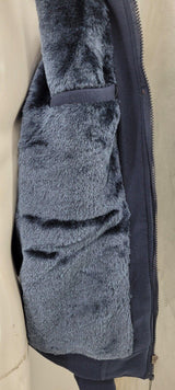 Mens Thick Soft Fur Fleece Heavy Duty Work Hoodie Winter Black Sweatshirt Men Fur Full Zip Up Sweatshirts - Georgio Peviani