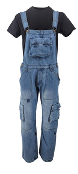 LIGHT WASH TWIN DUNGAREE OVERALLS