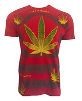 Men’s T Shirts Leaf Weed Cannabis Top Urban Hip Hop Tee Men Marijuana Ganja Shirt - Georgio Peviani