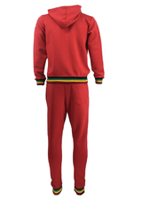Mens Tracksuit 2 Piece Zipper Rasta Multicolour Men's Matching Sweatshirts Sweatpants Athletic Hoodie & Joggers Zip Pants Bottoms Track Suit