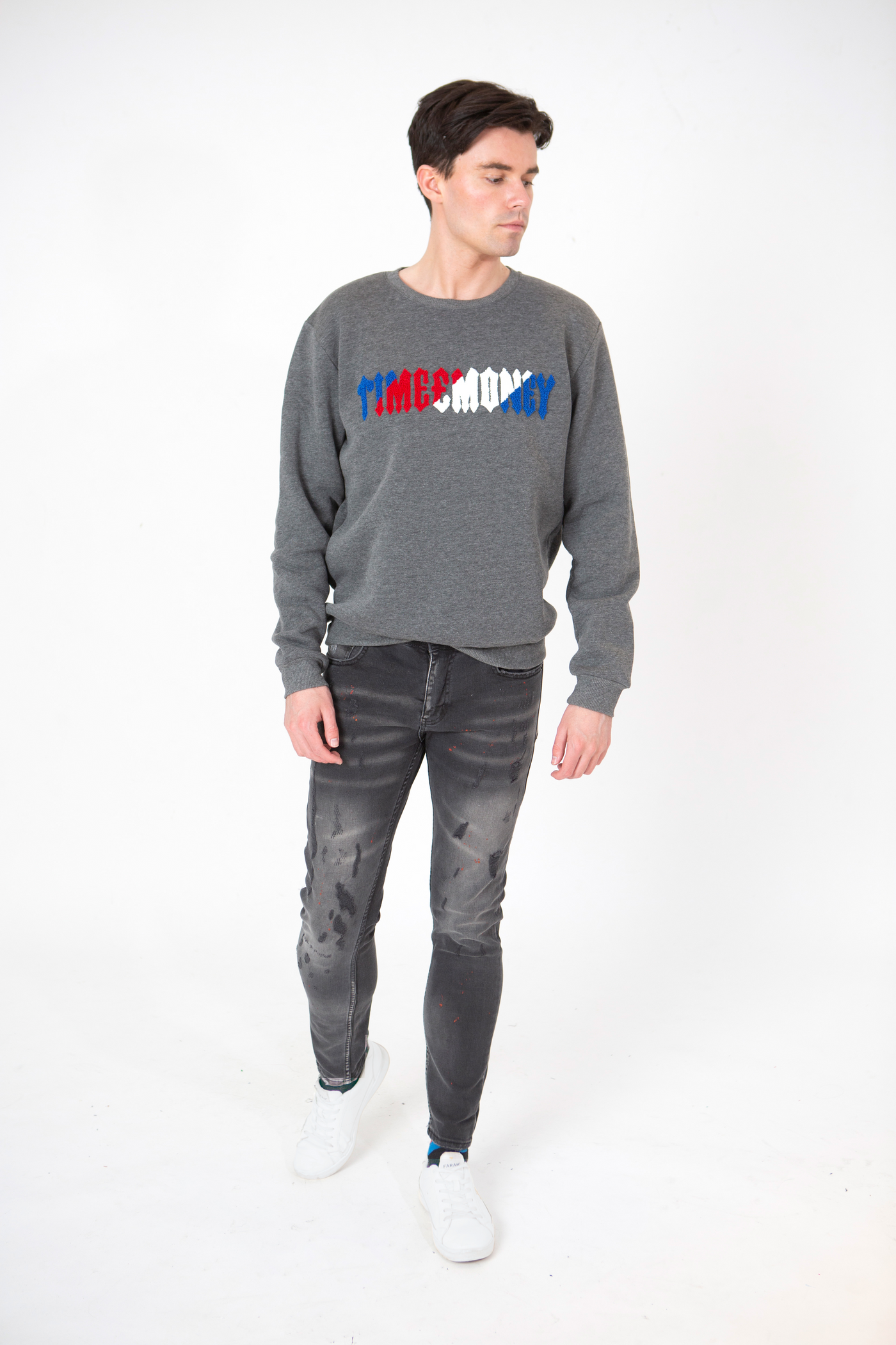 TIM SIGNITURE CREWNECK JUMPER - BLACK