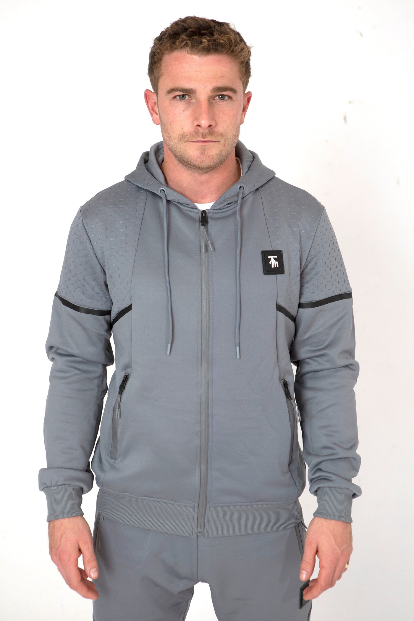 PLAIN TIME IS MONEY TRACKSUIT GREY GEORGIO PEVIANI