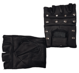 Mens Black Stud Leather Gloves Womens Studded Leather Gloves Winter Season Gloves Unusual Gifts Punk Gothic Driving Cycling Party Gloves - Georgio Peviani