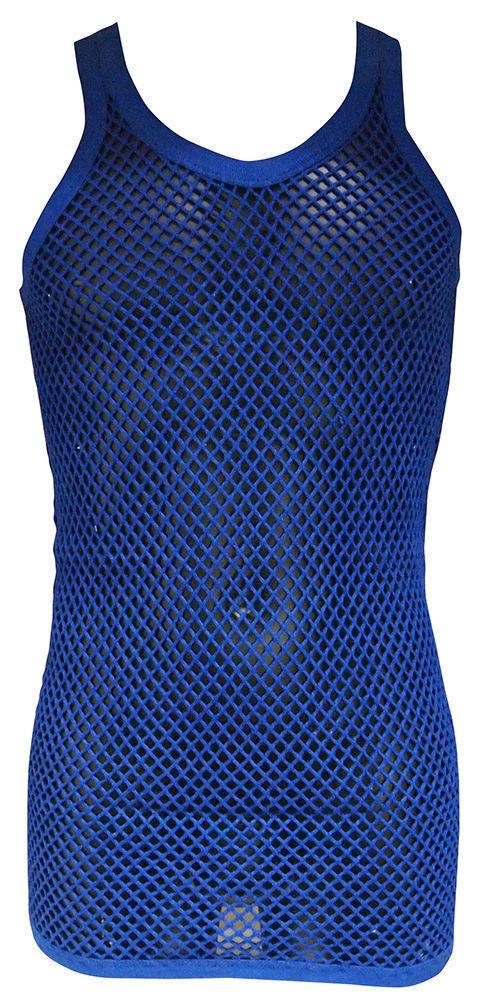 Mens String Mesh Vest 100% Cotton Mesh Fish Net Fitted String Vest Size-M To XL