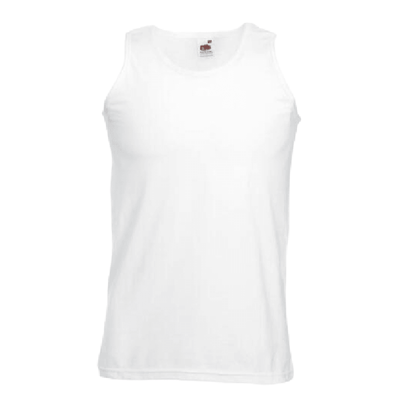 Mens Vests Top Plain Tank Fruit Of The Loom Athletic Gym Training T Shirt Vest Casual Wear Shirt