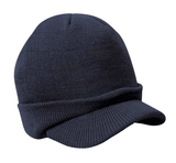 Unisex Esco Peaked Army Beanie Hat Warm Wooly Winter Mens/Ladies Cadet Ski Cap One Size - Georgio Peviani