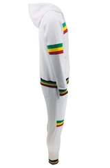 Mens Tracksuit 2 Piece Zipper Rasta White Men's Matching Sweatshirts Sweatpants Athletic Hoodie & Joggers Zip Pants Bottoms Track Suit - Georgio Peviani