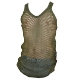 Mens String Mesh Vest 100% Cotton Mesh Fish Net Fitted String Vest Size-M To XL - Georgio Peviani