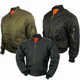 Mens Bomber Jacket Ma1 Army Pilot Biker Military Security Padded Harrington Coat Vintage Jackets Coats