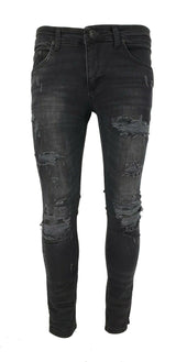 DK Grey Ripped Slim Fit Jeans