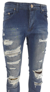 DK Paint Splatter Ripped Jeans - Georgio Peviani