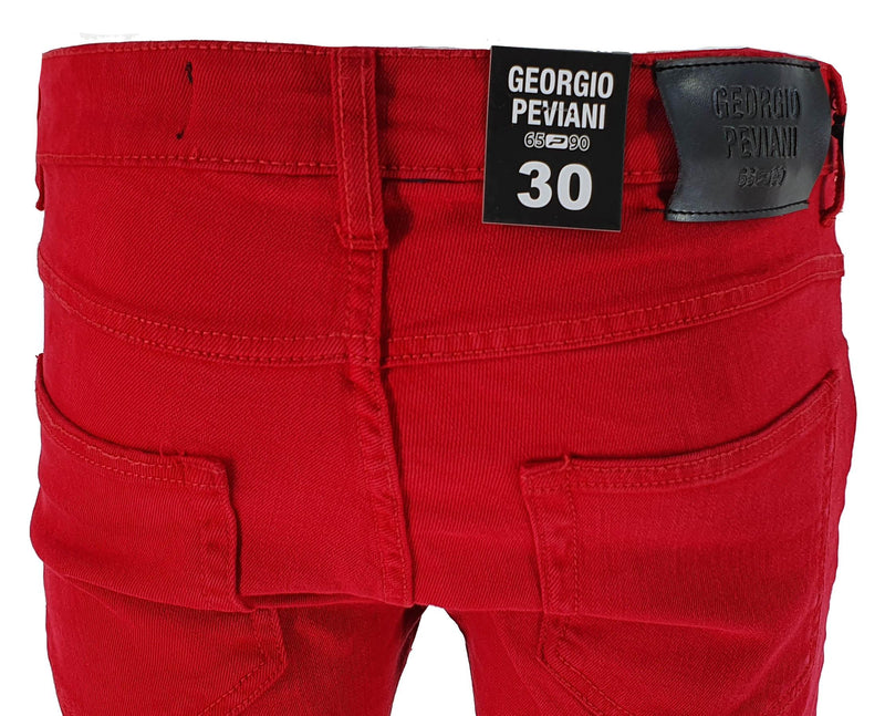 GP Red Stretch Fit Jeans - Georgio Peviani